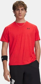 Under Armour Tech Textured Funktionsshirt kurzarm rot/schwarz (Herren)
