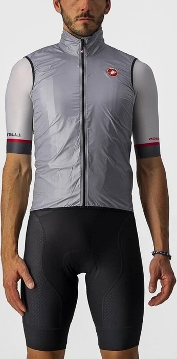 Castelli Aria Shell Fahrradweste silver grey (Herren)
