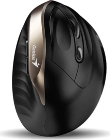 Genius Ergo 8250S Wireless Vertical Ergonomic Silent Mouse Champagne Gold schwarz/gold, USB (31030031400)