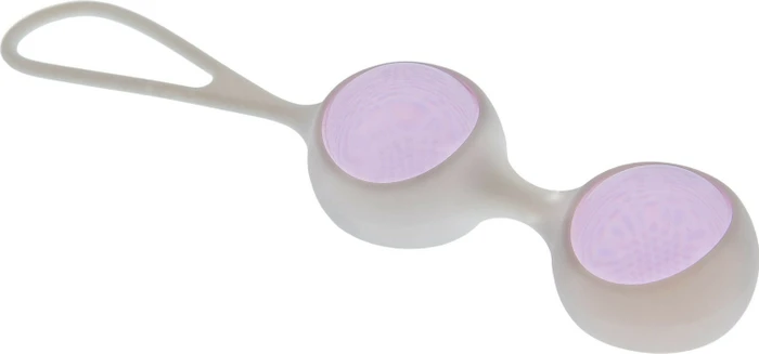Glassvibrations Liebeskugeln Intensiv rosa/weiß