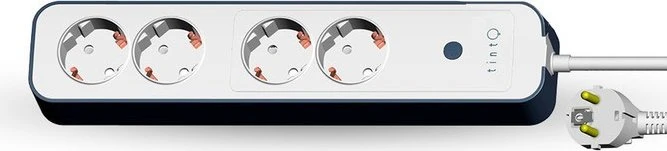 Müller Licht tint Smart Power Strip, Funksteckdosen-Steckdosenleiste, 2+2-fach, 1.8m