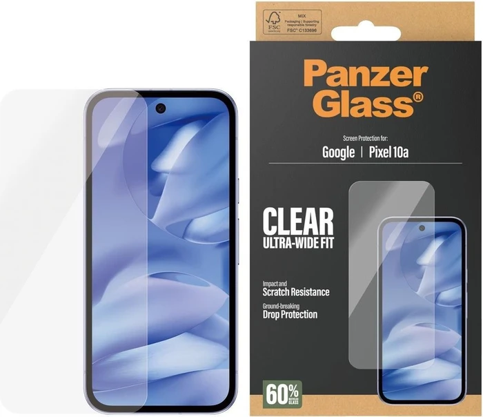 PanzerGlass Screen Protector Ultra-Wide Fit für Google Pixel 10a