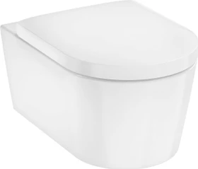 Hansgrohe EluPura S Wand-WC-Set 540 AquaFall Flush, SmartClean mit WC-Sitz mit SoftClose und QuickRelease, weiß