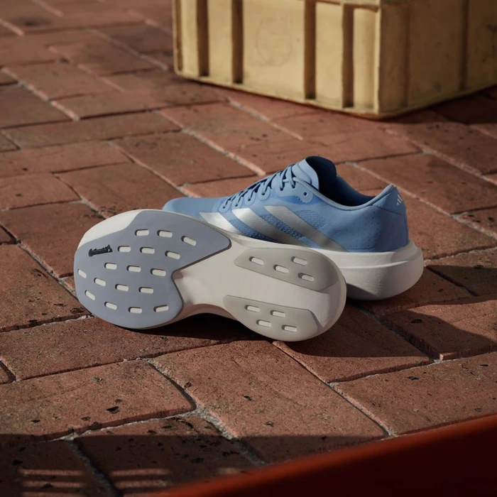 adidas Adizero Evo SL glow blue/silver metallic/cloud white (Damen)