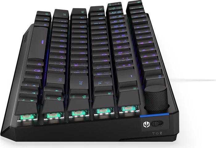 Endorfy Thock 75% Wireless, PBT, LEDs RGB, hot-swap, Black, Kailh Box BLACK, USB/Bluetooth, CZ