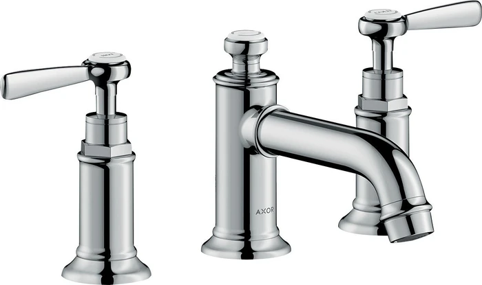 Hansgrohe Axor Montreux 3-Loch Waschbeckenarmatur 30 mit Hebelgriffen und Ablauffernbedienung chrom