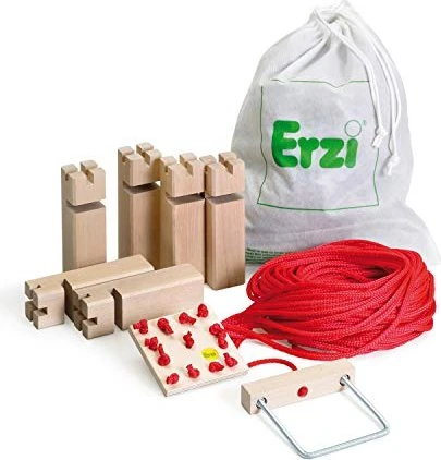 Erzi Trapez mit Turnringen aus Holz