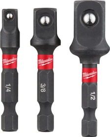 Milwaukee Shockwave Steckschlüssel-Adapter-Set, 3-tlg.