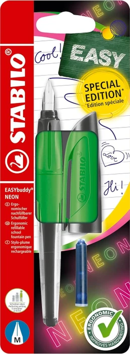 STABILO EASYbuddy NEON Edition neongrün, rechte Hand, mittel, Blister