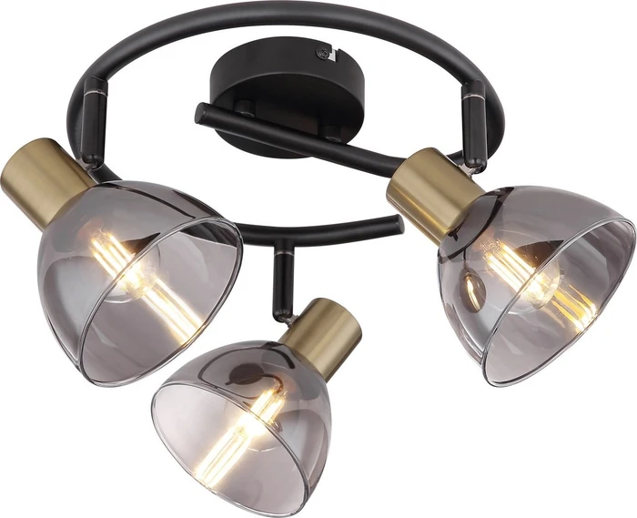 Globo Jay Spot 3-flammig schwarz/bronze