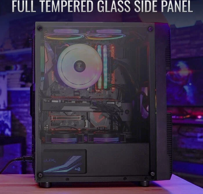 AeroCool Menace Saturn RGB, Glasfenster