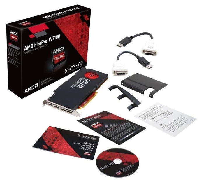 AMD FirePro W7100, 8GB GDDR5, 4x DP