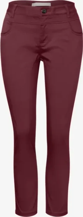 Street One 7/8-Satin Hose dark cherry red (Damen)