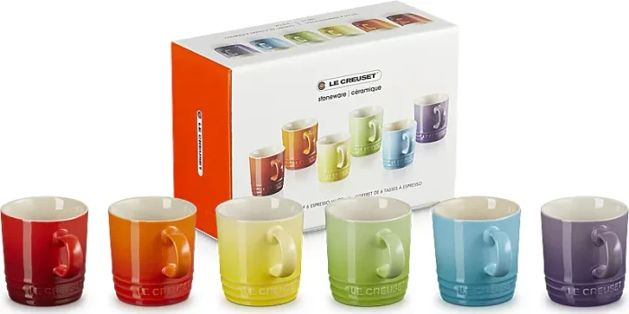 Le Creuset Rainbow III Espressotasse, 6 Stück