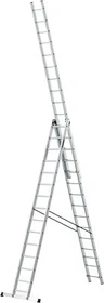Drabest Pro Alu 3-tlg. Teleskop-Mehrzweckleiter, 3x 15 Stufen