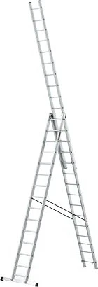 Drabest Pro Alu 3-tlg. Teleskop-Mehrzweckleiter, 3x 15 Stufen