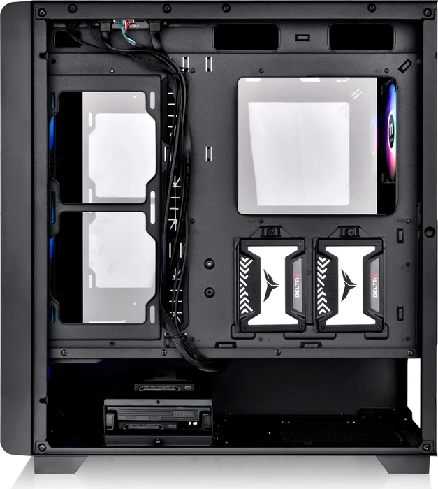 Thermaltake S250 ARGB, schwarz, Glasfenster