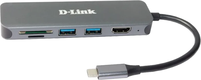 D-Link 6-in-1 USB-C Multiport-Adapter, Card Reader, USB-C 3.0 [Stecker]