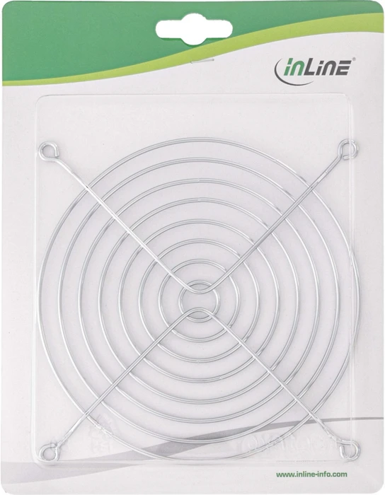 InLine Lüftergitter 140x140mm silber, verchromt