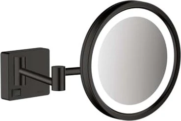 Hansgrohe AddStoris Kosmetikspiegel Rasierspiegel mit LED Leuchte mattschwarz