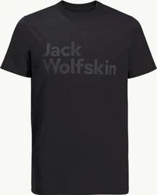 Jack Wolfskin Essential Logo T-Shirt kurzarm schwarz (Herren)