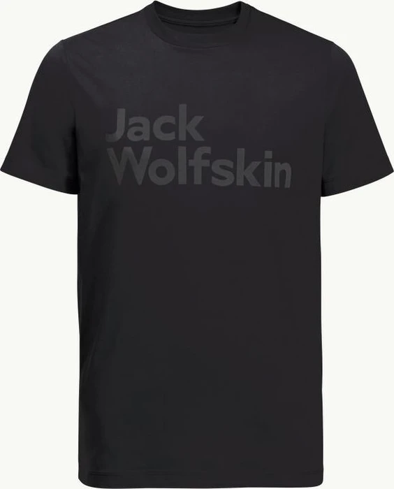 Jack Wolfskin Essential Logo T-Shirt kurzarm schwarz (Herren)
