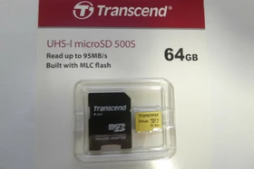 Transcend 500S R95/W80 64GB Kit, UHS-I U3, Class 10