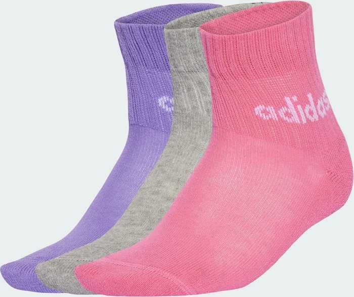 adidas Linear Ankle Socken true pink/pink fusion/violet fusion/medium grey heather, 5 Paare (Junior)