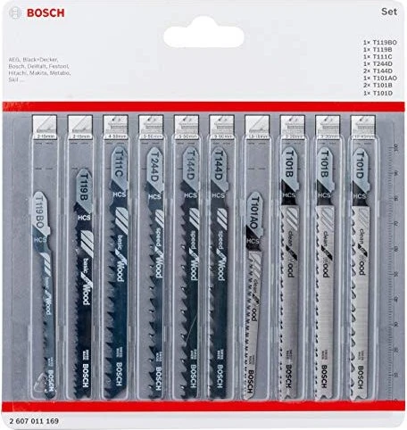 Bosch Professional Wood Stichsägeblatt-Set, 10-tlg.