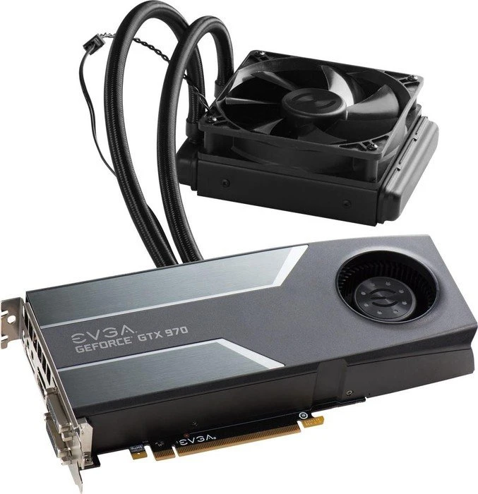 EVGA GeForce GTX 970 Hybrid, 4GB GDDR5, 2x DVI, HDMI, DP