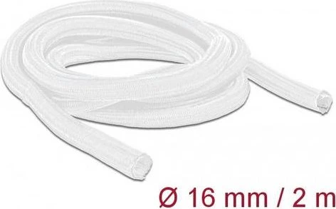 DeLOCK Geflechtschlauch selbstschließend, 16mm, 2m, weiß