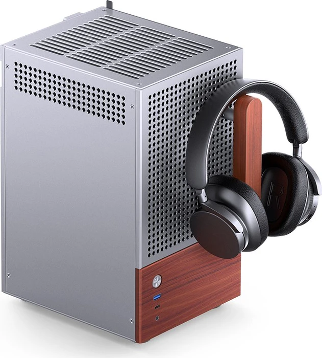 Jonsbo T6 Silver, silber/braun, Glasfenster, Mini-ITX