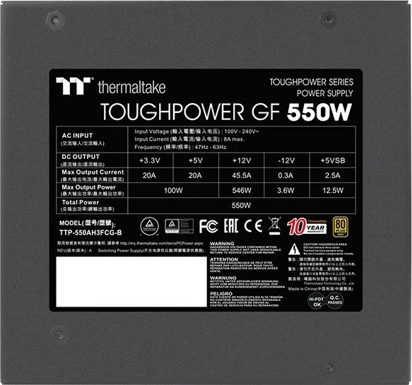 Thermaltake ToughPower GF 550W, ATX 2.4