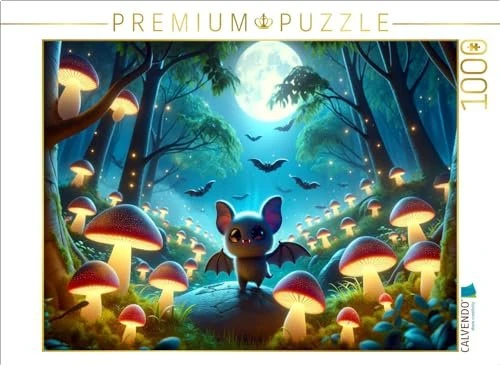 Calvendo Kleine Vampirfledermäuse erkunden einen leuchtenden Pilzwald