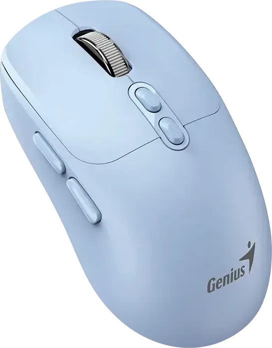 Genius NX-8080S BT Copilot Wireless Silent Mouse, Tiffany Blue, USB/Bluetooth