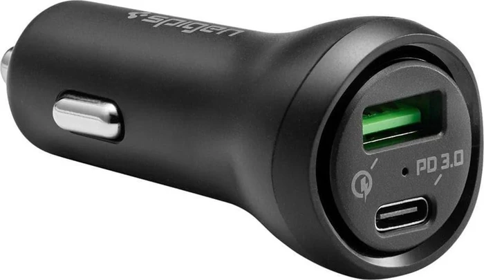 Spigen F31QC Qualcomm Quick Charge 3.0 USB-C Car Charger schwarz