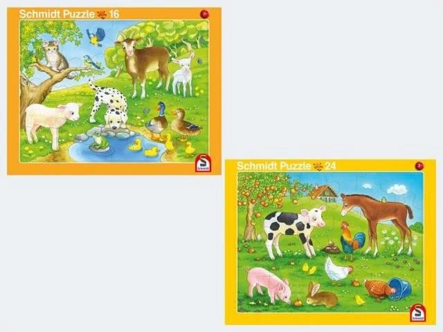 Schmidt Spiele Kuschelige Tierfreunde und Tierkinder Puzzle-Set