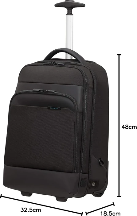 Samsonite Mysight, Rolling Bag, 17.3" Notebook-Rucksack-Trolley, 48cm, 25.5l, schwarz