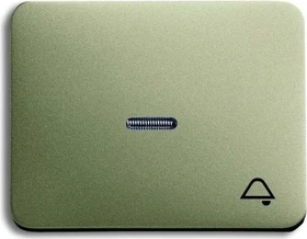 Busch-Jaeger Alpha Wippe mit Aufdruck mit kleiner transparenter Kalotte, palladium