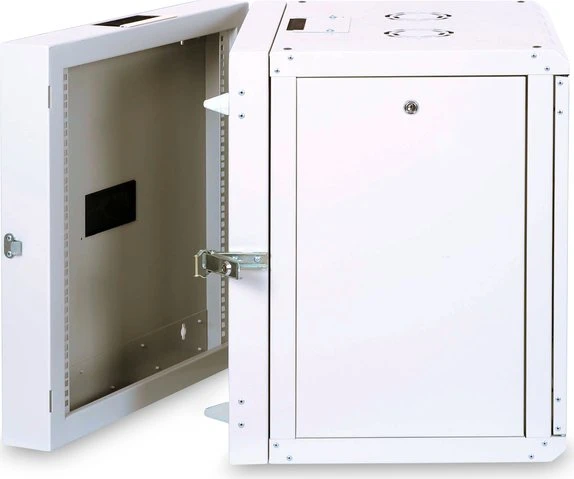 Digitus Professional Unique Serie Wandschrank 12HE, zweiteilig, schwenkbar, Sicherheitsglastür, IP2X, grau, 600mm tief