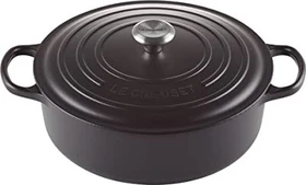 Le Creuset Signature Gusseisen Gourmet Bräter rund 30cm 6.2l schwarz matt