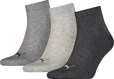 Puma Training Quarter Socken grau, 3 Paare
