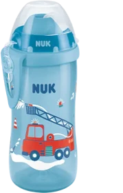 NUK Flexi Cup Trinkflasche Chamäleon, 12+M, 300ml, blau