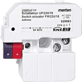 Merten KNX Schaltaktor 1-fach, 230V, 16A, UP, Schaltaktor (629993)