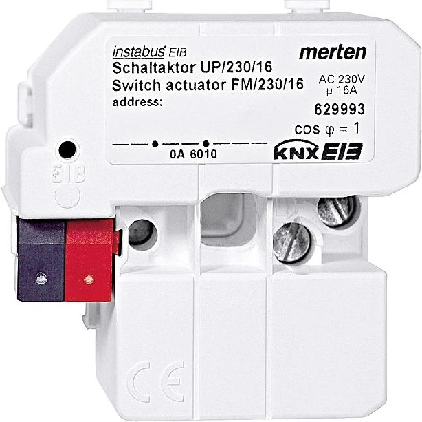 Merten KNX Schaltaktor 1-fach, 230V, 16A, UP, Schaltaktor