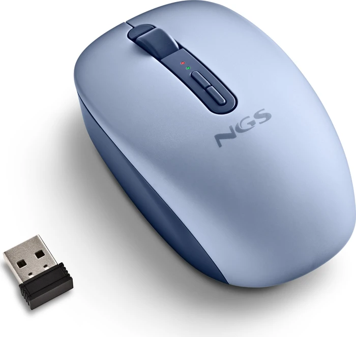 NGS Fog Dual Blue Wireless Mouse, blau, USB/Bluetooth