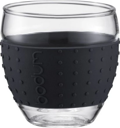 Bodum Pavina Glas 100ml schwarz, 2 Stück