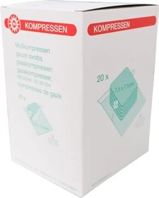 Nobamed Mullkompressen 12-fach, 7.5 x 7.5cm, 100 Stück (20x 5 Stück)