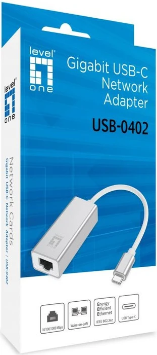 LevelOne USB-0402 V2, RJ-45, USB-C 3.0 [Stecker]