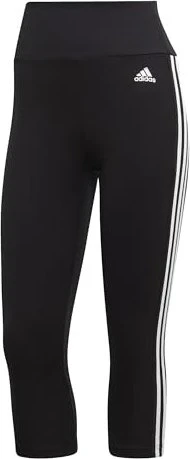 adidas Designed to Move 3-Streifen Tights Hose 3/4 schwarz/weiß (Damen)